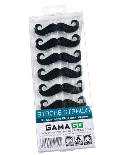 mustache straws